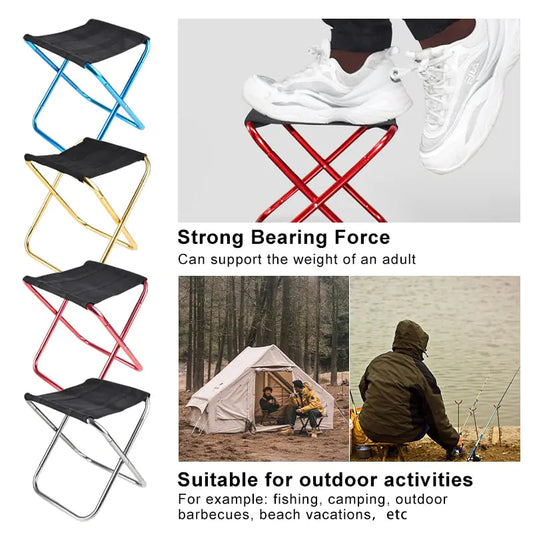 Elevate Your Outdoor Experience with the Foldable Aluminium Cloth Camping Chair!