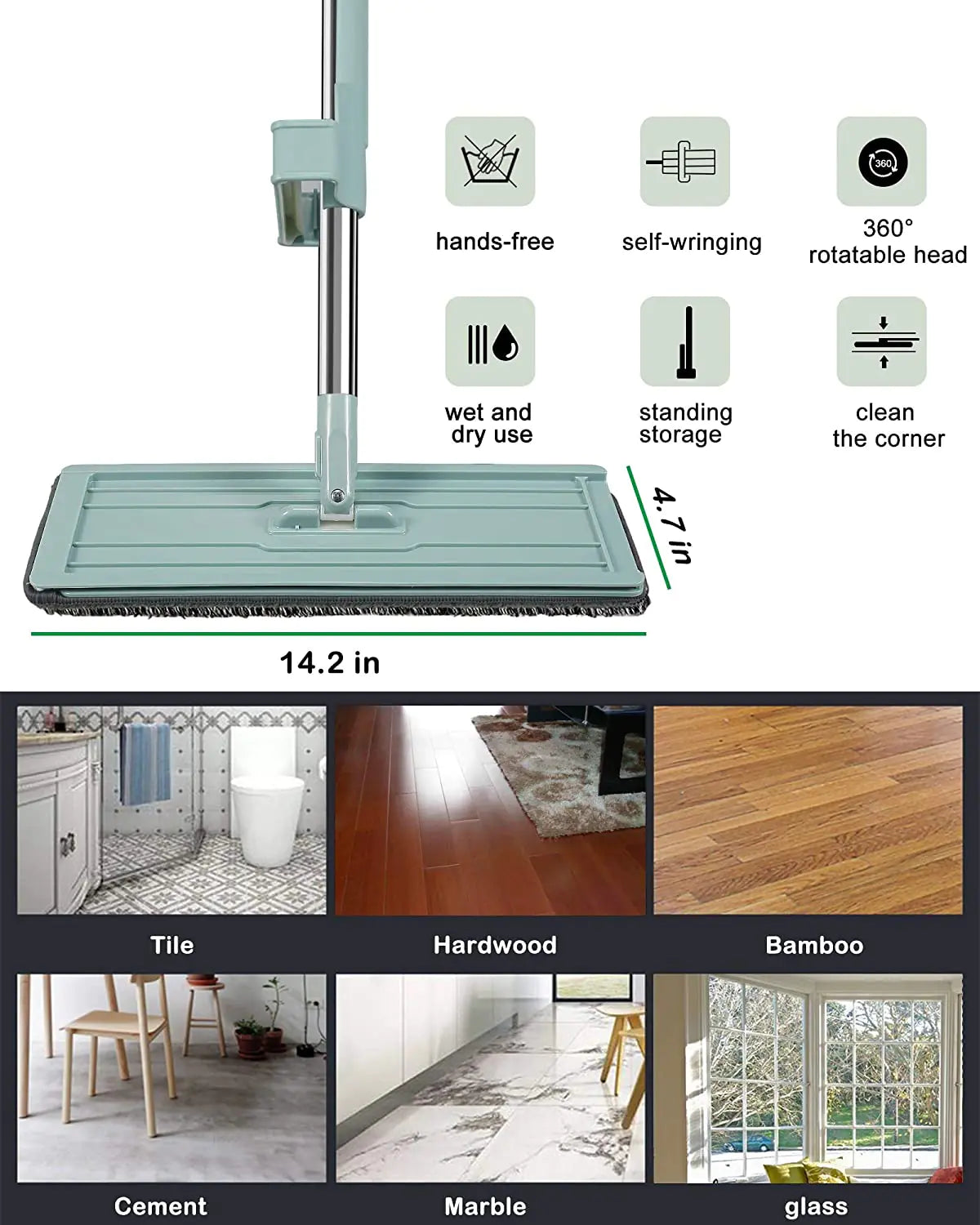 Self Wringing Flat Mop